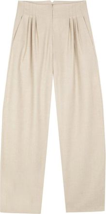 Cortana Tapered Broeken - Dames - Broeken - Beige - XS - Wol - Broeken