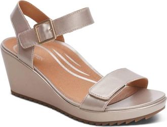 Aetrex Womens Andrea Wedge In Platinum