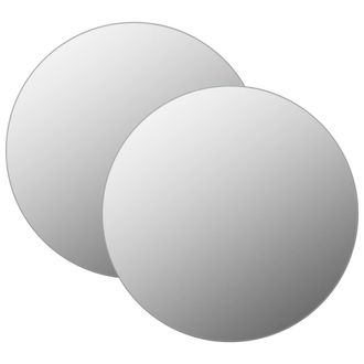 vidaXL Espejos De Pared Redondos 2 Unidades Vidrio 50 Cm Vidaxl