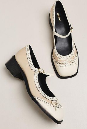 Maeve Bow Mary Jane Brogue Heels