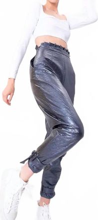 BSL Belted Hem Carrot Pants In Anthracite