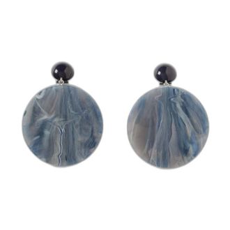 Emporio Armani Pendientes de Colgante Redondo Oversize - Accessories - Mujer - Azul - ONE SIZE