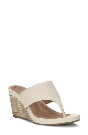 Lucky Brand Libbie Platform Wedge Flip Flop in Tusk at Nordstrom, Size 7.5