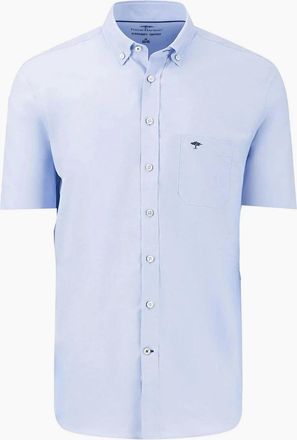 Fynch-Hatton Mens FYNCH-HATTON SHORT SLEEVED OXFORD SHIRT LIGHT BLUE - Size: 46