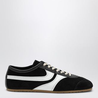 Dries Van Noten Black/white leather and suede sneakers