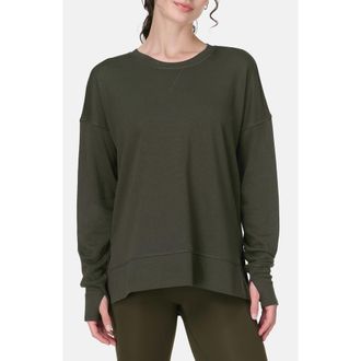 Sweaty Betty After Class Sweatshirt in Nori Green at Nordstrom, Size X-Small