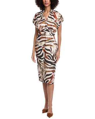 Badgley Mischka Printed Midi Dress