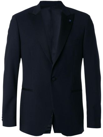 Lardini pointed lapels suit jacket - Blue