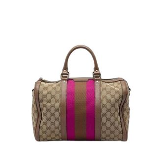 Gucci Pre-owned Satchel - Dames - Pre-owned - Veelkleurig - Maat: ONE Size Leer