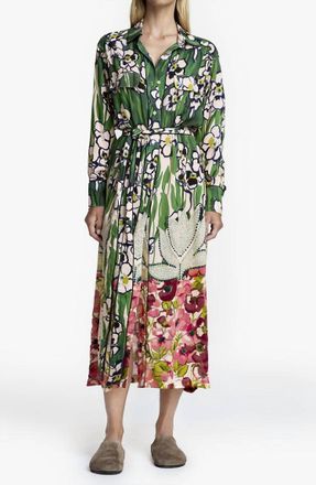 Smythe Tailored Shirt Dress In Garden Floral