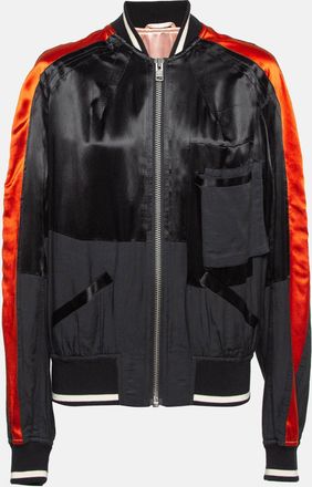 Haider Ackermann Black Satin Bomber Jacket