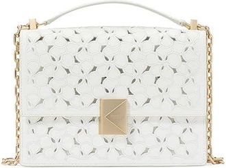 Kate Spade New York Deco Eyelet Chain Strap Shoulder Bag Shoulder Womens Handbags True White, Leather