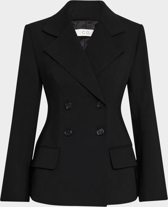 Co Double-Breasted Fitted Blazer