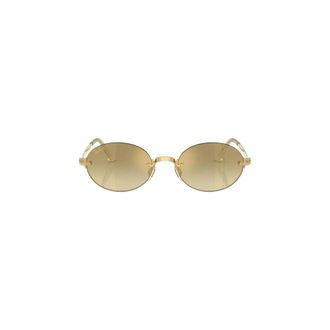 Ray-Ban Rb3929 Randloze ovale zonnebril - Dames - Accessoires - Geel - Maat: 54 MM Polyamide