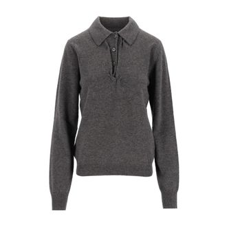 Maison Margiela Dames, Truien, Grijs, Maat: XS Wol