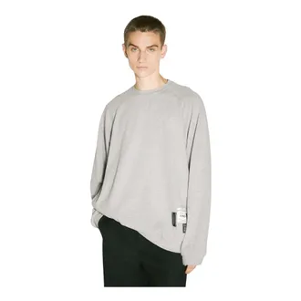 Undercover Sweatshirts, male, Gray, Size: 2XL Cotton Jersey Logo Patch Sweatshirt