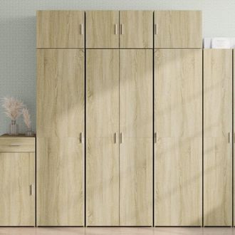 Berkfield Home Highboard Sonoma Oak 70x42.5x185 cm Engineered Wood in Brown