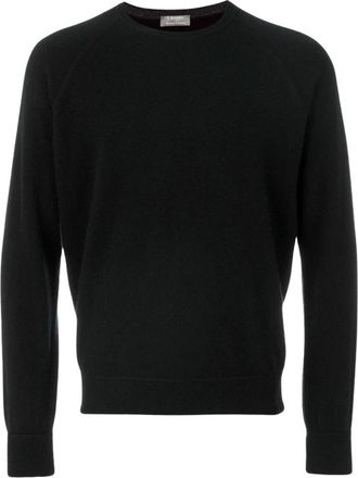 Barba Trui met ronde hals - Heren - Ronde hals truien - Zwart - L - Kasjmier - Truien & Vesten