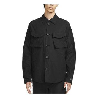 Nike Solid Color Shirt Jacket Black DH2898-010