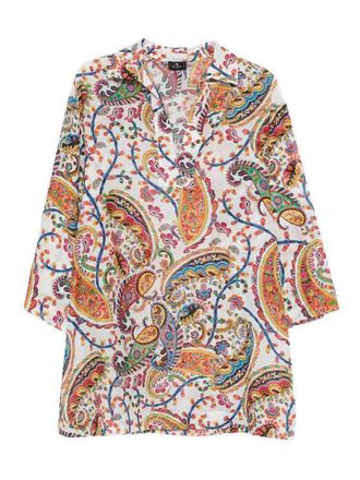 Etro V-Neck Paisley Print Shirt