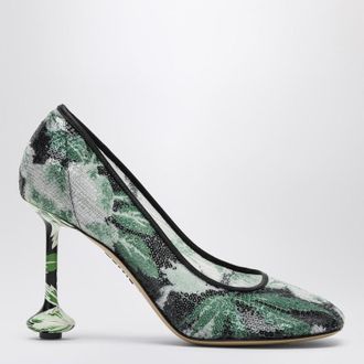 Loewe Decollete Toy with sequins and floral pattern