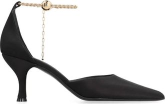 Ferragamo Ferragamo Black Dana 70 Ankle Chain Pumps