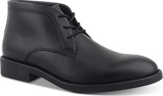 Alfani Gregory 100193852MN Mens Black Faux Leather Chukka Boots ZAP2342