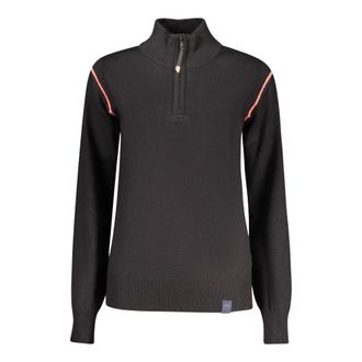 North Sails Underlayers, female, Black, Size: S Long-sleeved Half-zip Sweater