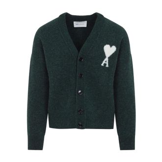 Ami ADC Cardigan - Heren - Truien - Groen - Maat: XL Zijde