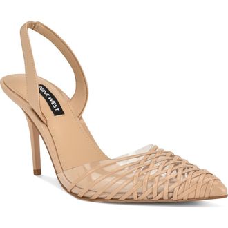 Nine West Pemma Slingback Pointed Cap Toe Pump in Light Pink at Nordstrom, Size 8.5