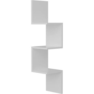 Dmora Estantería Brocchi, Estante, Estante de pared, Estanterías multiusos, 25x25 h105 cm, Blanco - Dmora