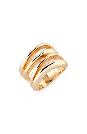 Open Edit Wavy Band Ring in Gold at Nordstrom Rack, Size 8