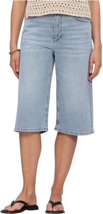 Modstr&ouml;m Vitomd Lange Shorts - Dames - Denim shorts - Blauw - XS - Katoen - Korte Broeken