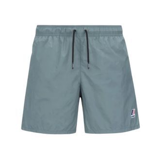 K-Way K-Way, Beachwear, male, Green, Size: L Green Technical Swimwear Le vrai Olivier