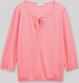 Tom Tailor Regular Fit T-Shirt aus Baumwoll-Mix in Koralle, Gr&ouml;&szlig;e XXXL