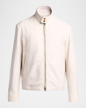 Tom Ford Mens Harrington Wool, Cashmere and Silk Jacket