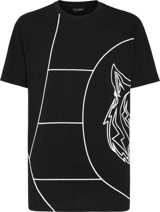 Plein Sport T-Shirt Round Neck Tiger - Heren - Sportshirts - Zwart - XS - Katoen - Fitness