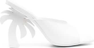 Palm Angels Palm Beach sandals - women - Calf Leather/Calf Leather/Rubber/Patent Calf Leather - 38 - White