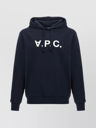 A.P.C. cotton logo-print hoodie
