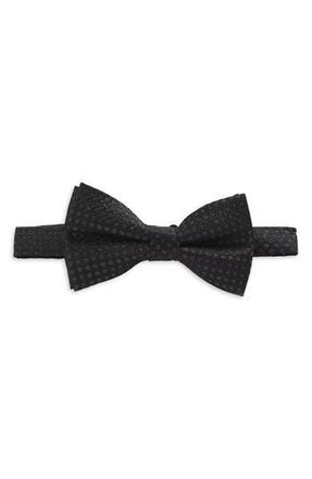 Karl Lagerfeld Floral Pre-Tied Bow Tie in Black/Silver at Nordstrom Rack