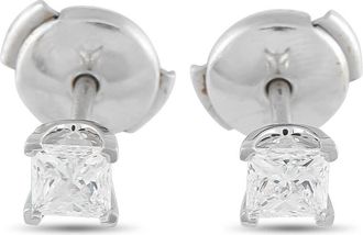 Tiffany & Co. Pre-Owned Tiffany Co. Platinum 0.64ct Diamond Stud Earrings TI16 040726