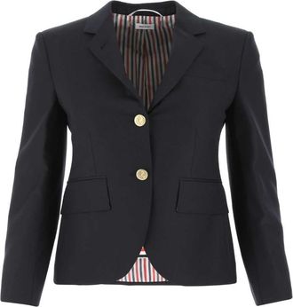 Thom Browne Dark Blue Single Breasted Blazer