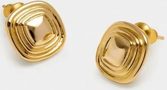 Katie Loxton Sofia Button Stud Earrings in Gold at Nordstrom