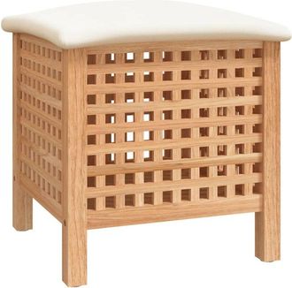 vidaXL Vidaxl - Taburete De Ba&ntilde;o Madera Maciza Nogal 48x47,5x52 Cm