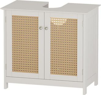 Vicco Mueble Bajo Lavabo Rosario, Blanco, 60 X 58 Cm Con 2 Puertas