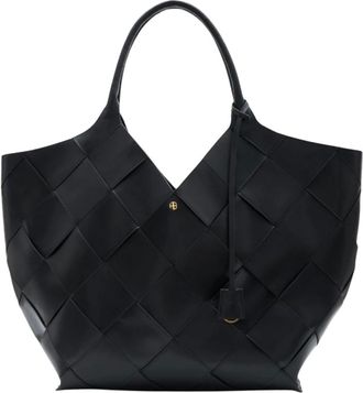 Anine Bing Lili Tote Pelle Intrecciata - - Bags - Donna - Nero - ONE SIZE