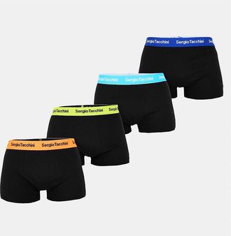 Sergio Tacchini Mens 4 Pack Plain Design Boxer Brief - Multi - Size: 32/34/35