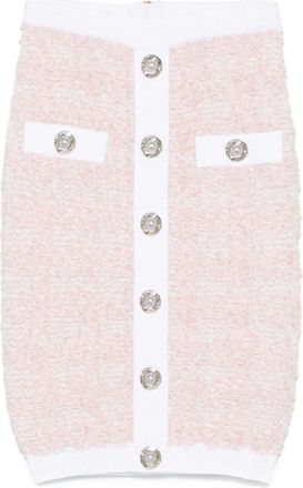 Balmain Pink Tweed Skirt
