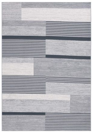 Safavieh Alfombra poli&eacute;ster grigio/nero avorio 122 x 183 cm