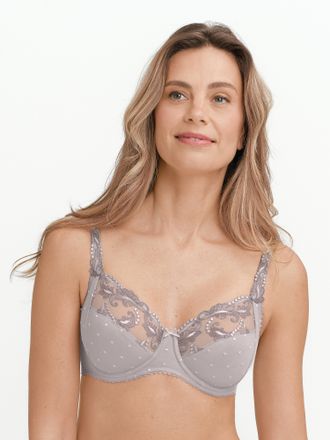 Felina B&uuml;gel-BH FELINA Secret Delight, Damen, Gr. 75, Cup B, grau (pearl grau), Spitze, Obermaterial: 60% Polyester, 26% Polyamid, 14% Elasthan, unifarben, n